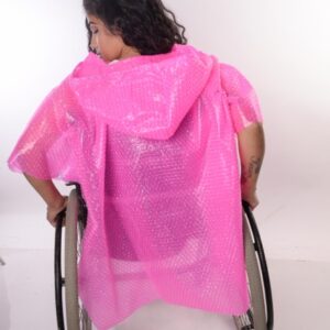 Capa de chuva para cadeirantes