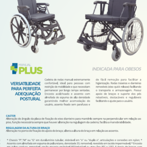 Cadeira de Rodas Plus Freedom Reclinável